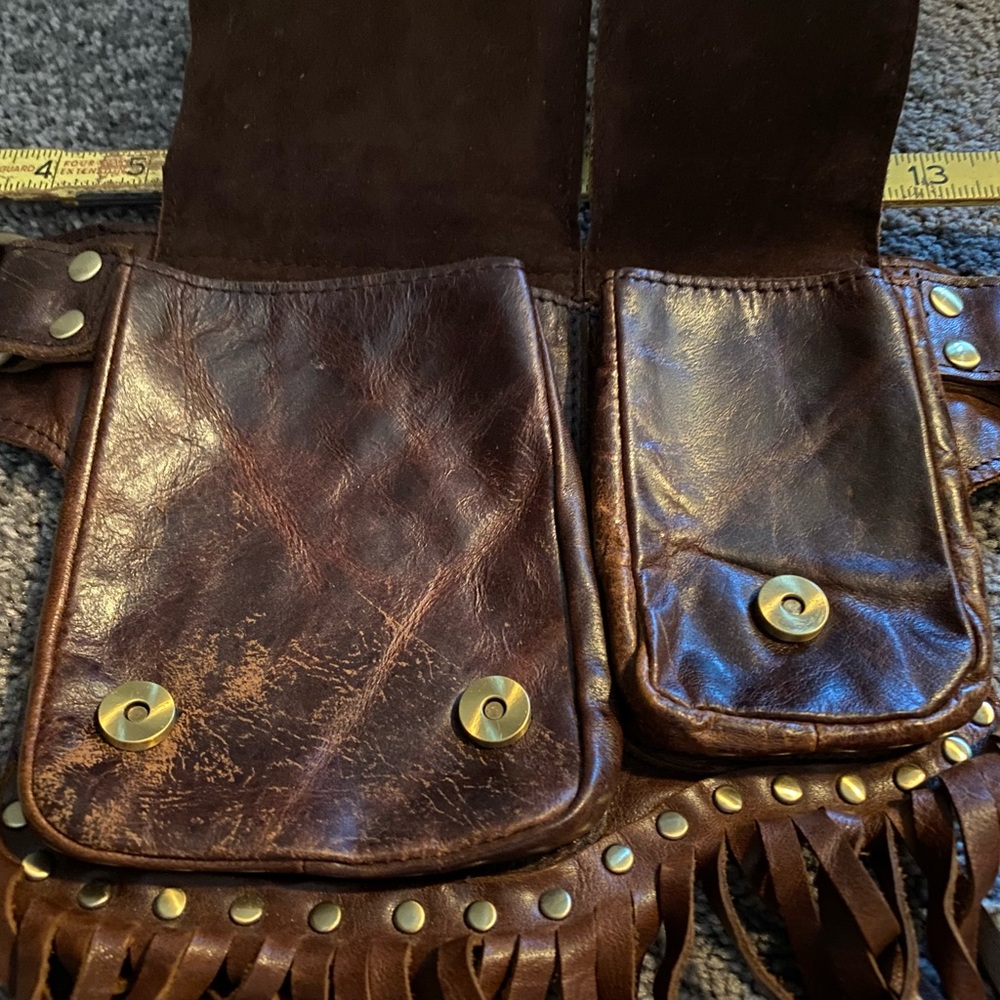 Leather waist bag